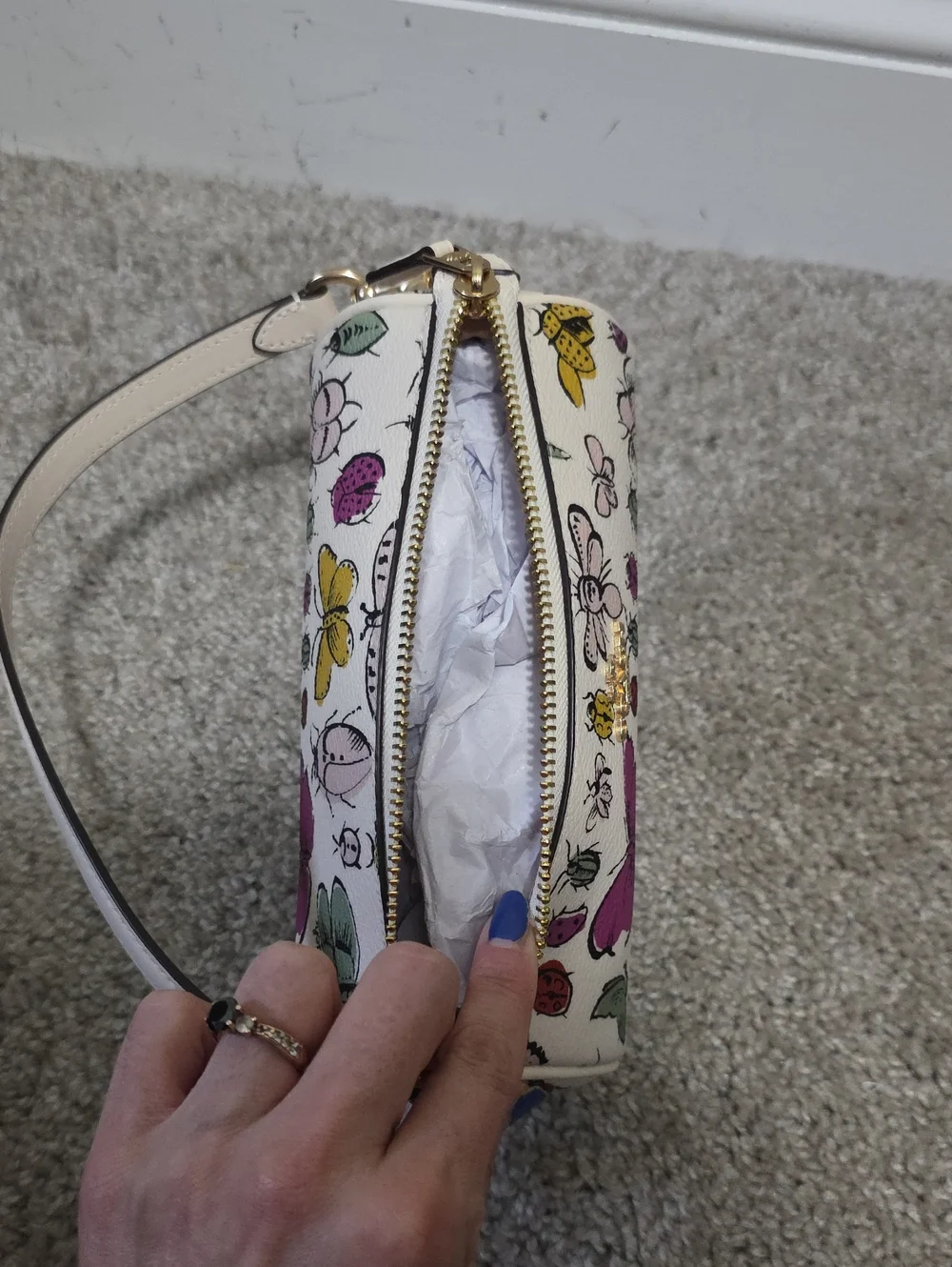 Coach Nolita Barrel Bag Creature Print Chalk Multi Limited Edition